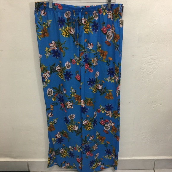 Calvin Klein Printed Wide Leg Pants size L - Picture 1 of 8